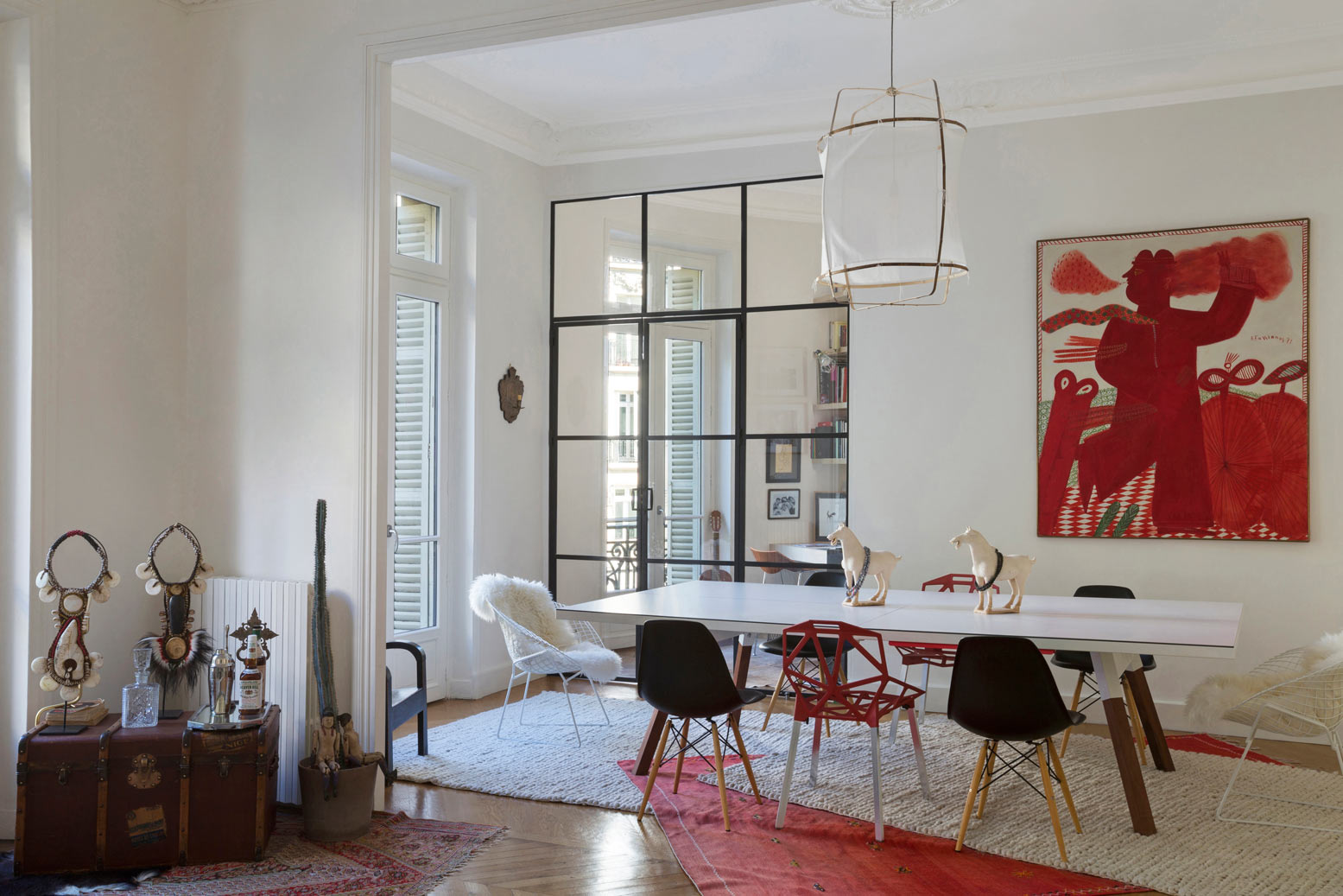 Verrière atelier d'artiste avec 2 portes donnant sur un bureau - Modèle NEW YORK