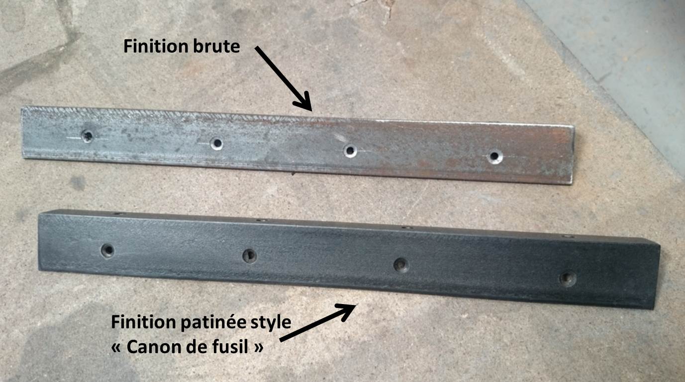 Finition patinée de style "Canon de fusil" pour verrière atelier d'artiste